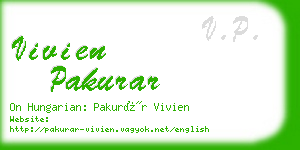 vivien pakurar business card